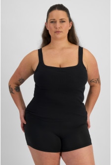 Square Neck Rib Support Tank