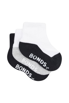 Baby Cushioned Quarter Crew 3 Pack