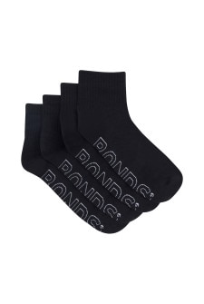 Mens Logo Lightweight Quarter Crew 4 Pack