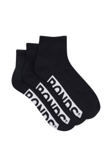 Mens Logo Cushioned Quarter Crew 3 Pack