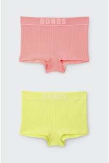 Girls Retro Rib™ Shortie 2 Pack