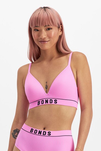 Bonds Ladies Tube Hipster Convertible Underwire Bra 10A 10B 10C 12D 14A Pink 