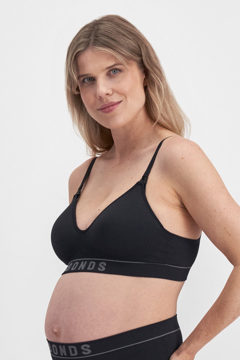 Bonds Ladies Bumps Maternity Wirefree Bra size 14A Colour Black