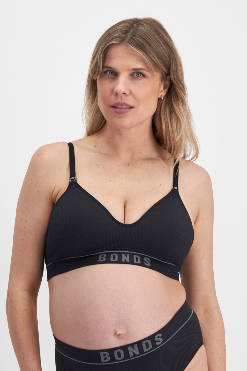 Bonds Ladies Bumps Maternity Wirefree Bra size 14A Colour Black