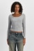 Organic Rib Long Sleeve Scoop Tee