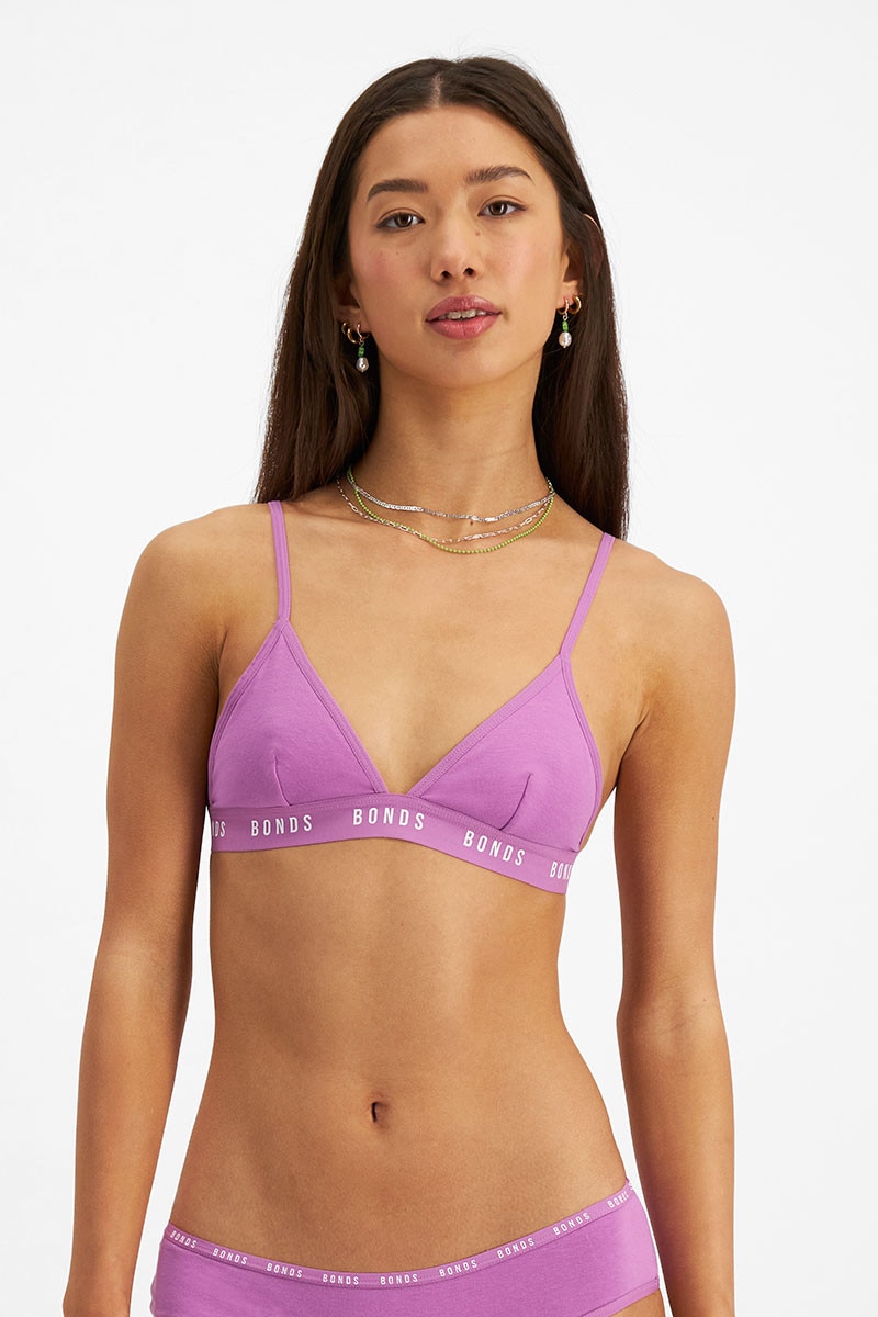 Bonds Icons Triangle Bralette, Womens Crop