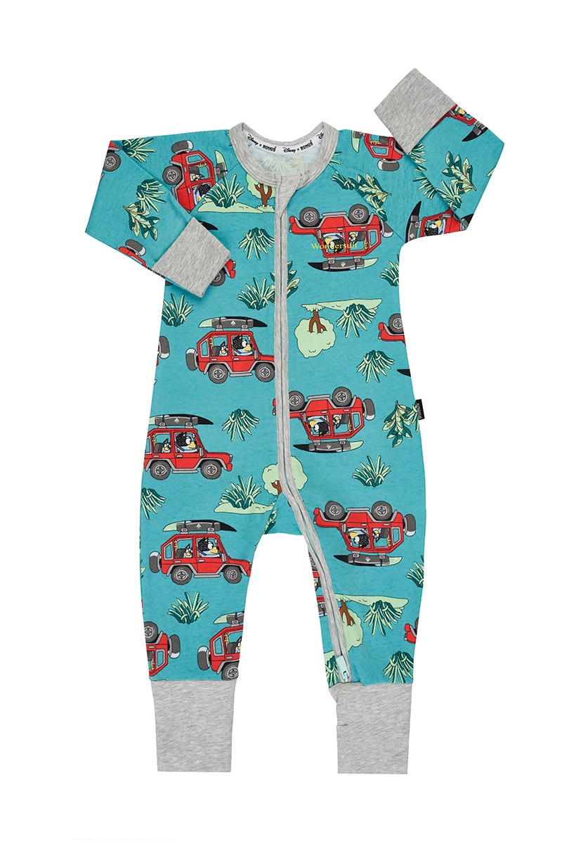 BONDS x Bluey Zip Wondersuit BX3XA Road Trip Bluey Noosa