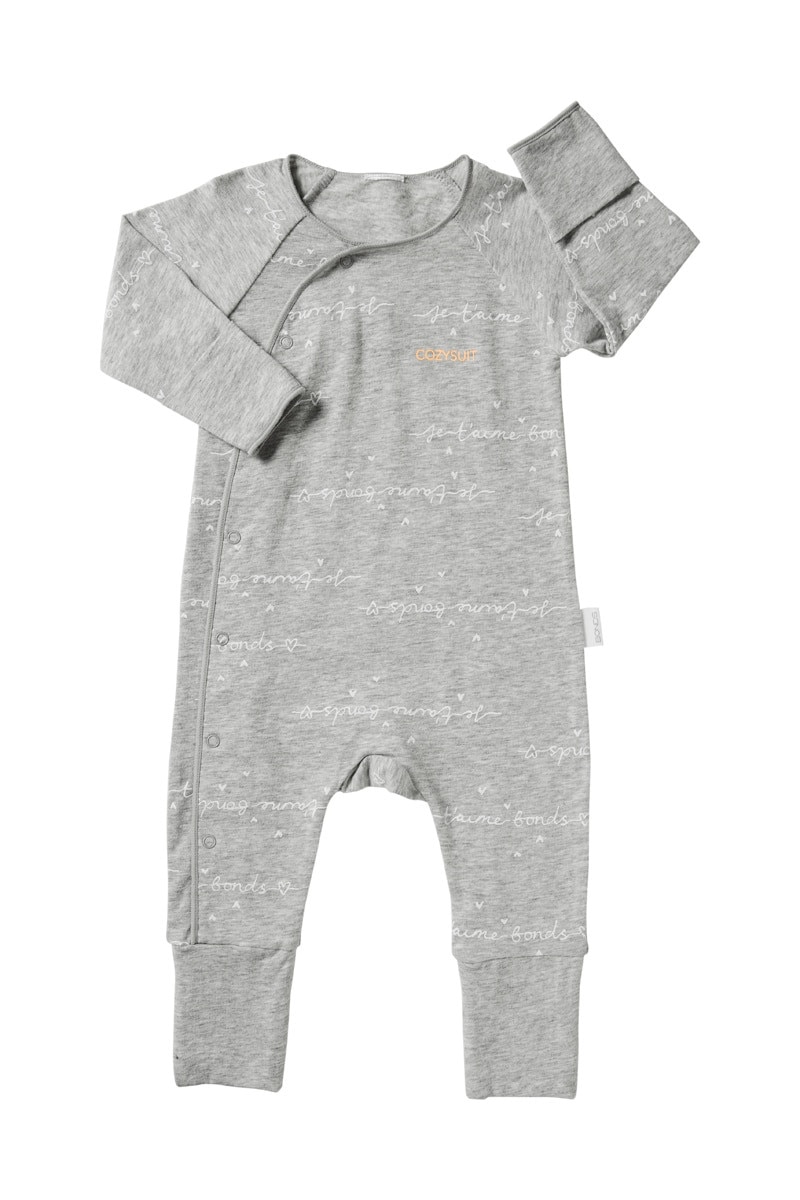 BONDS Cozysuit BXQBA New Grey Marle White