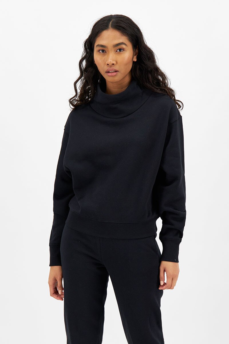 Mock neck fleece clearance