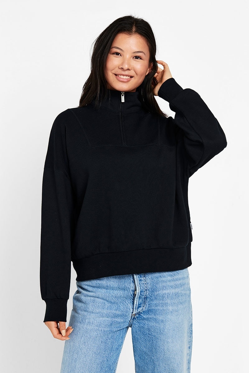 Womens three quarter zip pullover Clearance