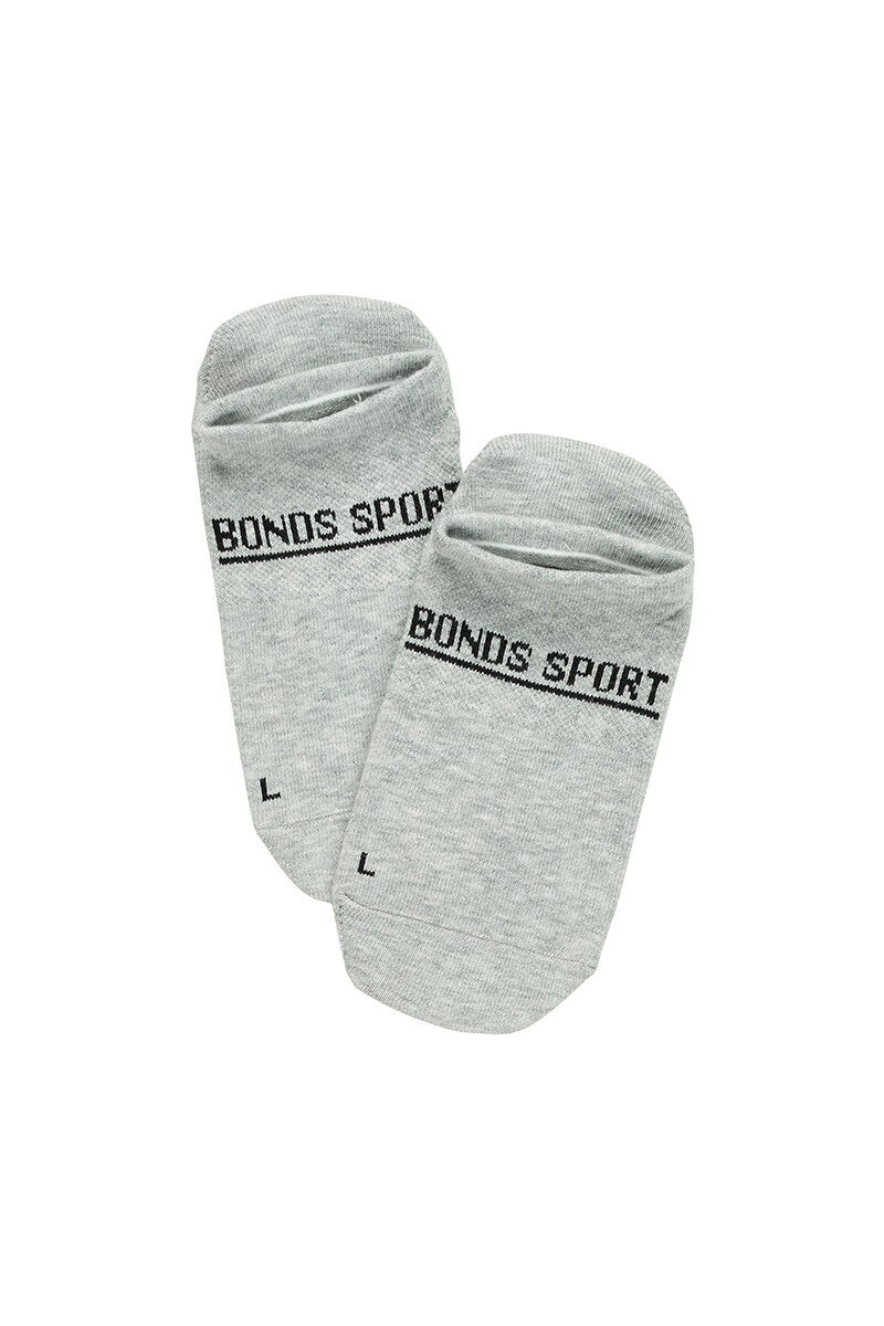 BONDS Womens No Show Yoga Socks 2 Pack LXN92N New Grey Marle