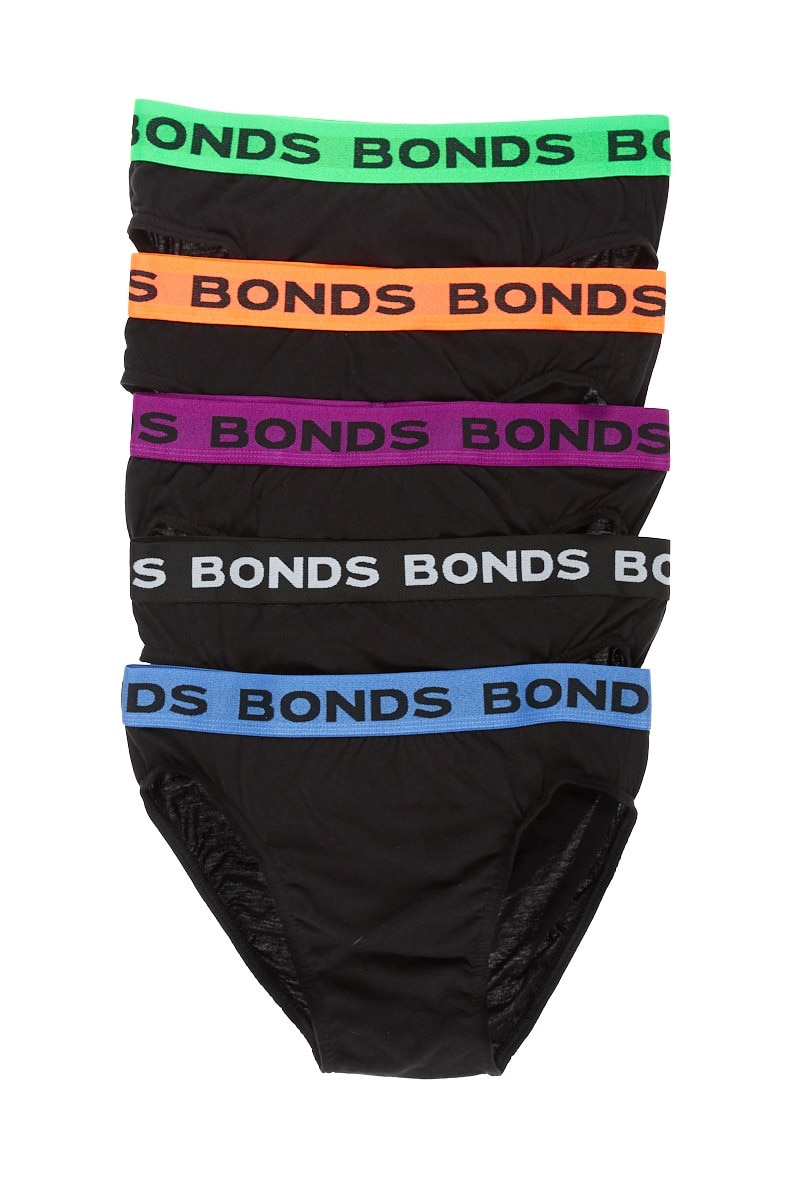 BONDS 5 Pack Hipster Brief M8DMTX Assorted