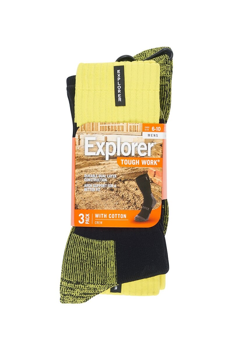 Thermal Socks Bonds Explorer Tough Work Crew Mens Work Thick Cotton Socks