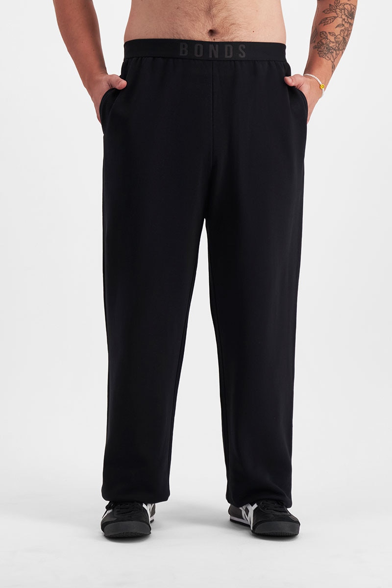 Bonds Sweats Cotton Logo Straight Leg Trackie Mens Pants AUATI