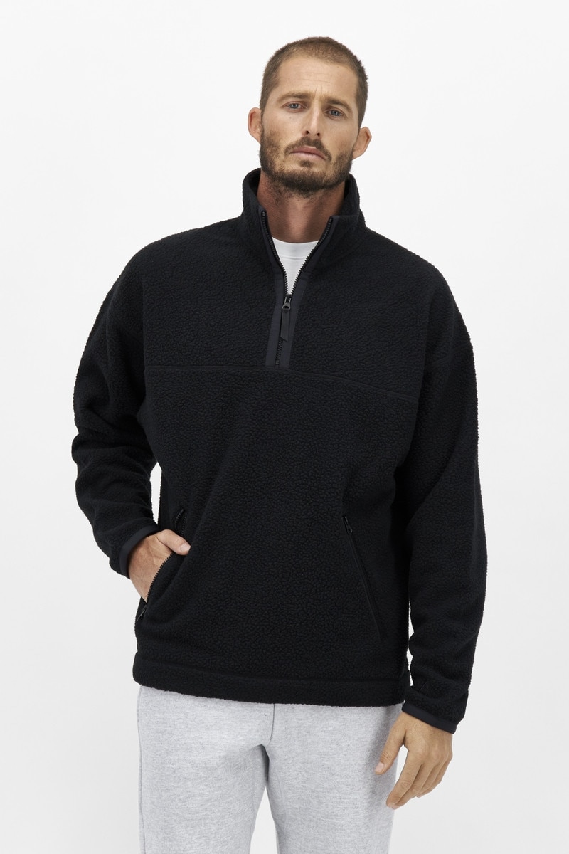 fleece men's half zip