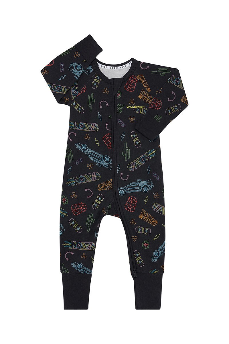 【WONDER WONDER】[SET] Drig Suede Banding Wide PT + JK Zipup Bonds x Back To The Future Zip Wondersuit | Baby Baby