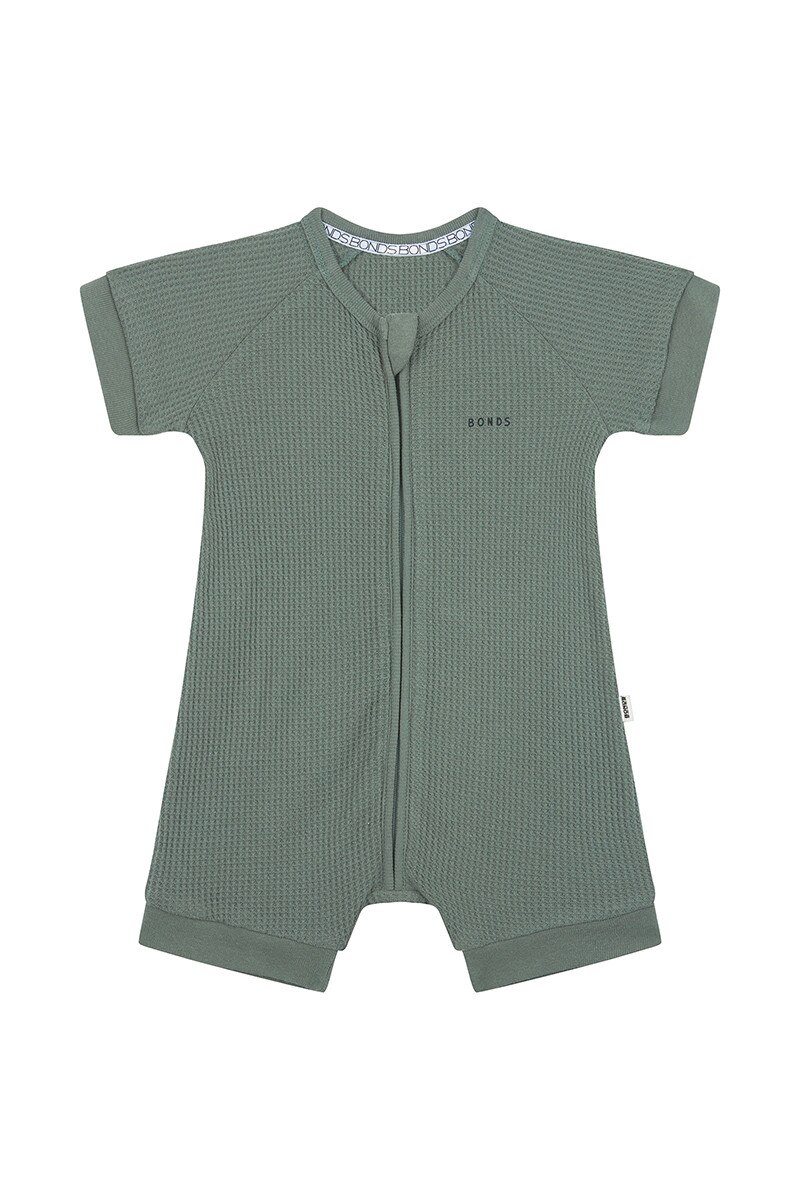 Baby Boy Waffle Romper main image 1