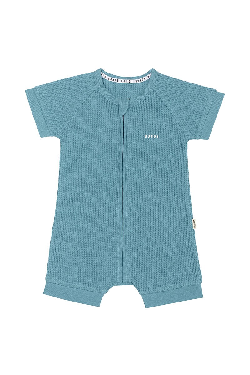 Waffle Cinch Romper, Confetti Hearts