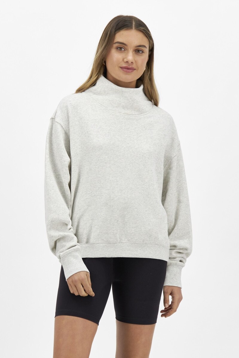 Mock neck fleece pullover Clearance