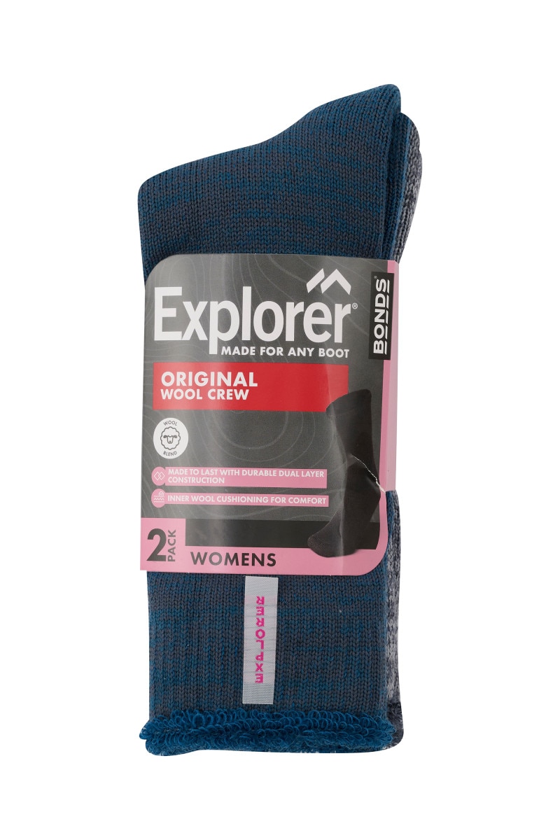 Explorer Womens Original Wool Crew Socks 2 Pack