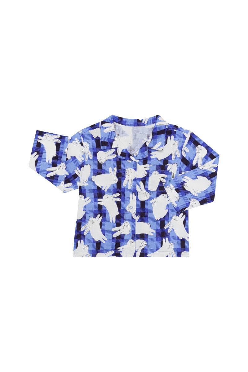 Bunny Print Sleeve Top Placket main image 0