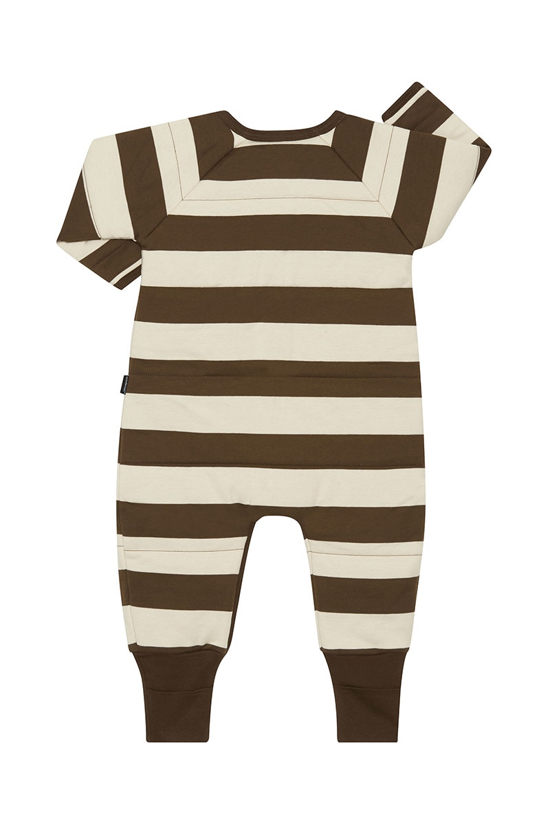 【WONDER WONDER】Peubit 2pin tuck banding cotton L wide PT Bonds Padded Zip Wondersuit | Baby Baby Coverall | BX7MA