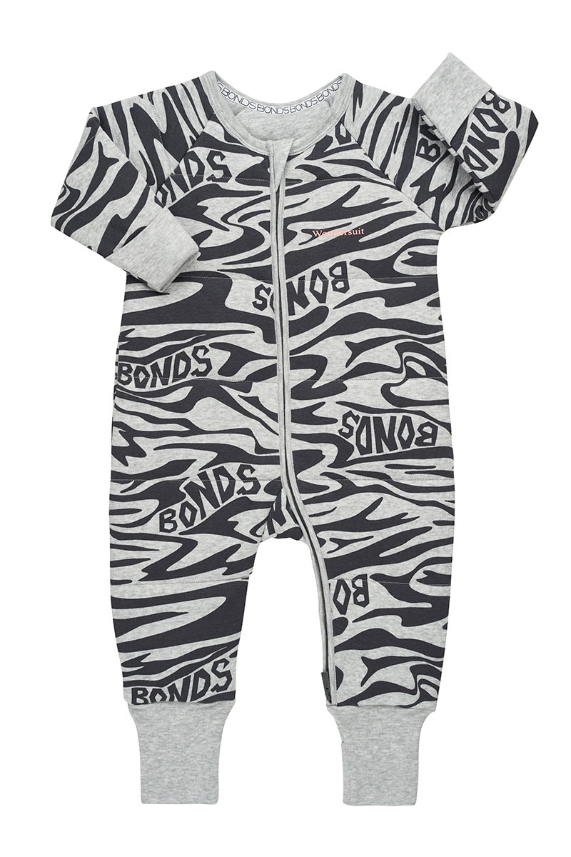 BONDS Padded Zip Wondersuit | BXMFA | Bonds Runs Wild New Grey Marle