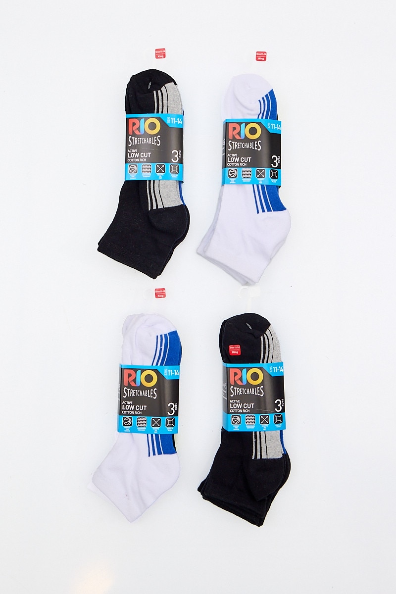 Rio Mens Stretchables Low Cut Socks Pack | Mens Socks | SYHD3G