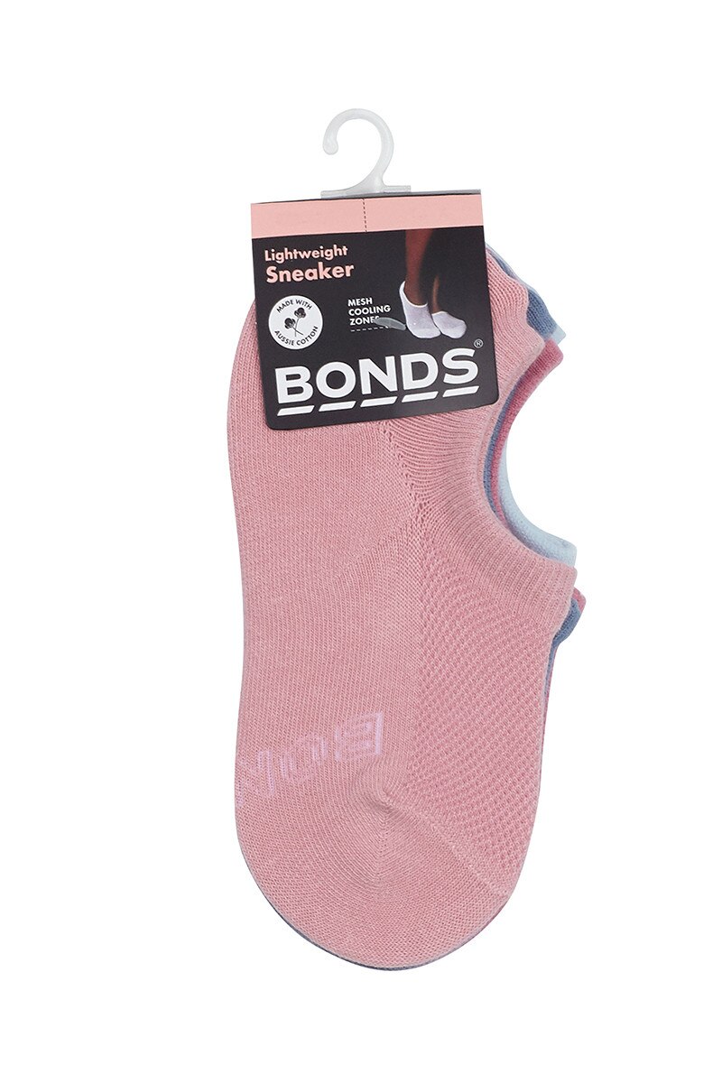 Bonds Womens Logo Light Sneaker Socks 4 Pack Womens Socks LXMJ4N