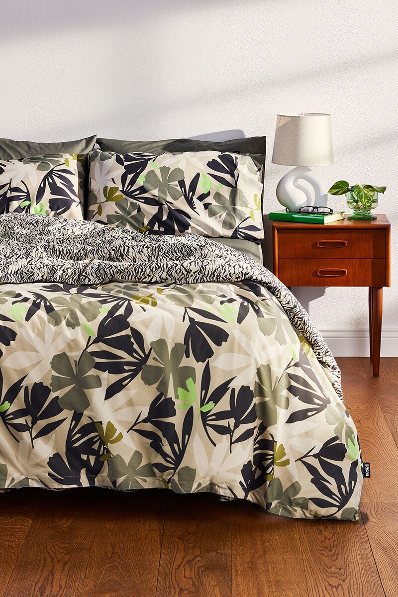 BONDS Aussie Cotton Quilt Cover Set ZYEVA Tropic Like Its Hot/Squiggle Mountain