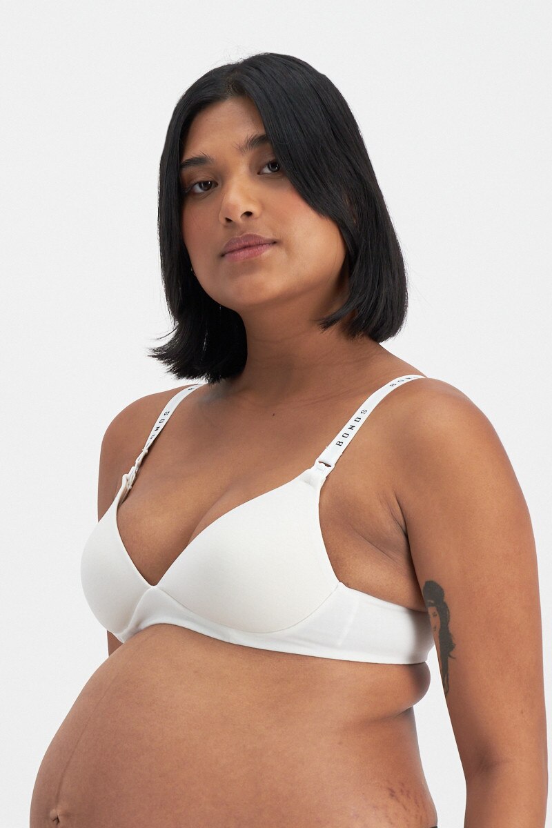  ZYLDDP Women's Bra Full Coverage Plus Size Wirefree Cotton  Maternity Nursing Bra (Color : White, Size : 40G) : Clothing, Shoes &  Jewelry