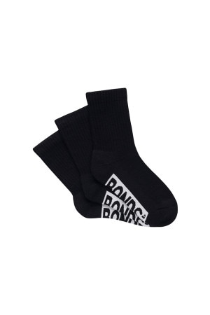 Bonds Kids Cushioned Crew 3 Pack Black
