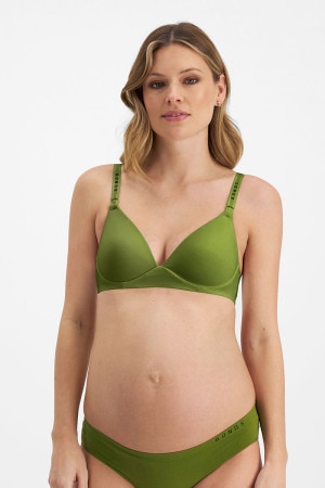 Exclare Womens Seamless Full Coverage Underwire Comfort Support Lightly Padded Maternity Nursing Bra