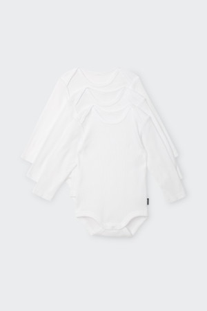 Essentials Rib Longsleeve Bodysuit 3 Pack