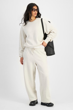 Sweats Cotton Fleece Barrel Leg Trackie