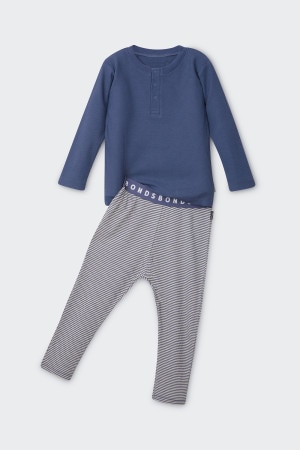 Kids Waffle Long Sleeved Sleep Set