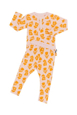 Kids Long Sleeve Waffle Sleep Set