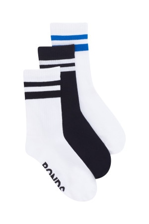Kids Rib Crew Socks 3 Pack