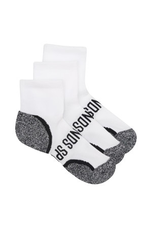 Kids Ultimate Comfort Quarter Crew Socks 3 Pack