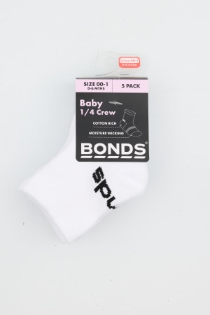 Baby Value Quarter Crew Socks 5 Pack