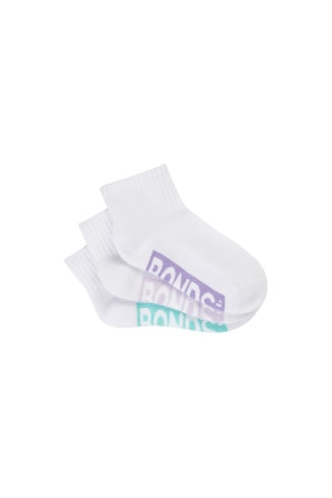 Kids Logo Cushioned Quarter Crew Socks 3 Pack