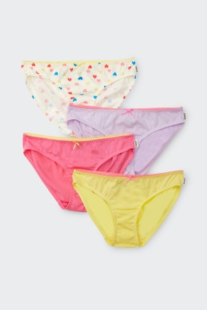 Girls Picot Lace Bikini 4 Pack