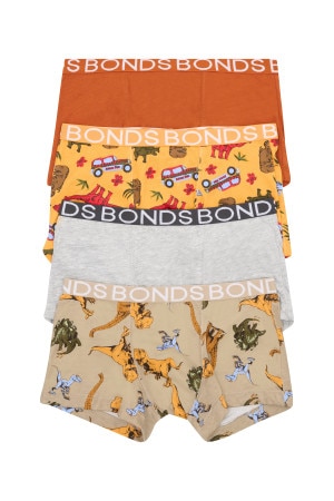 Bonds X Jurassic Park Boys Trunk 4 Pack