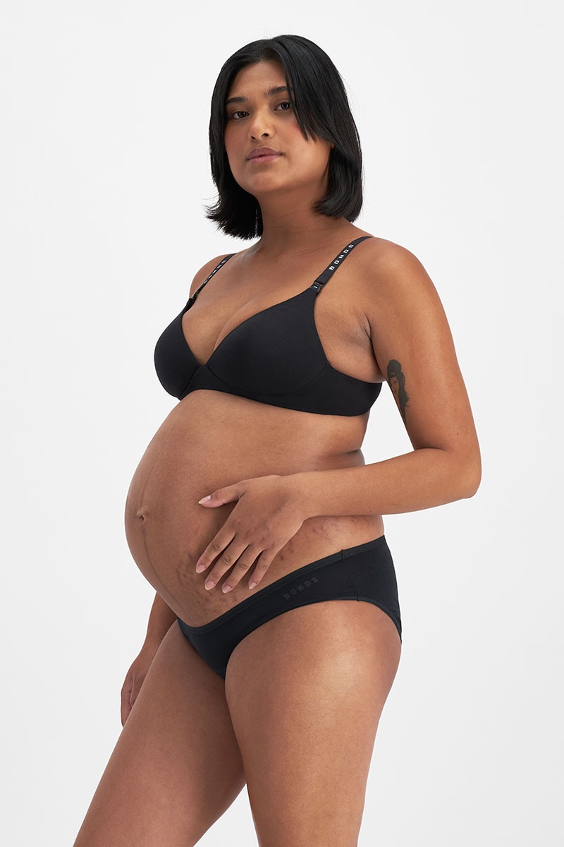 Bonds Women's Bases Bump Maternity Brief - Black
