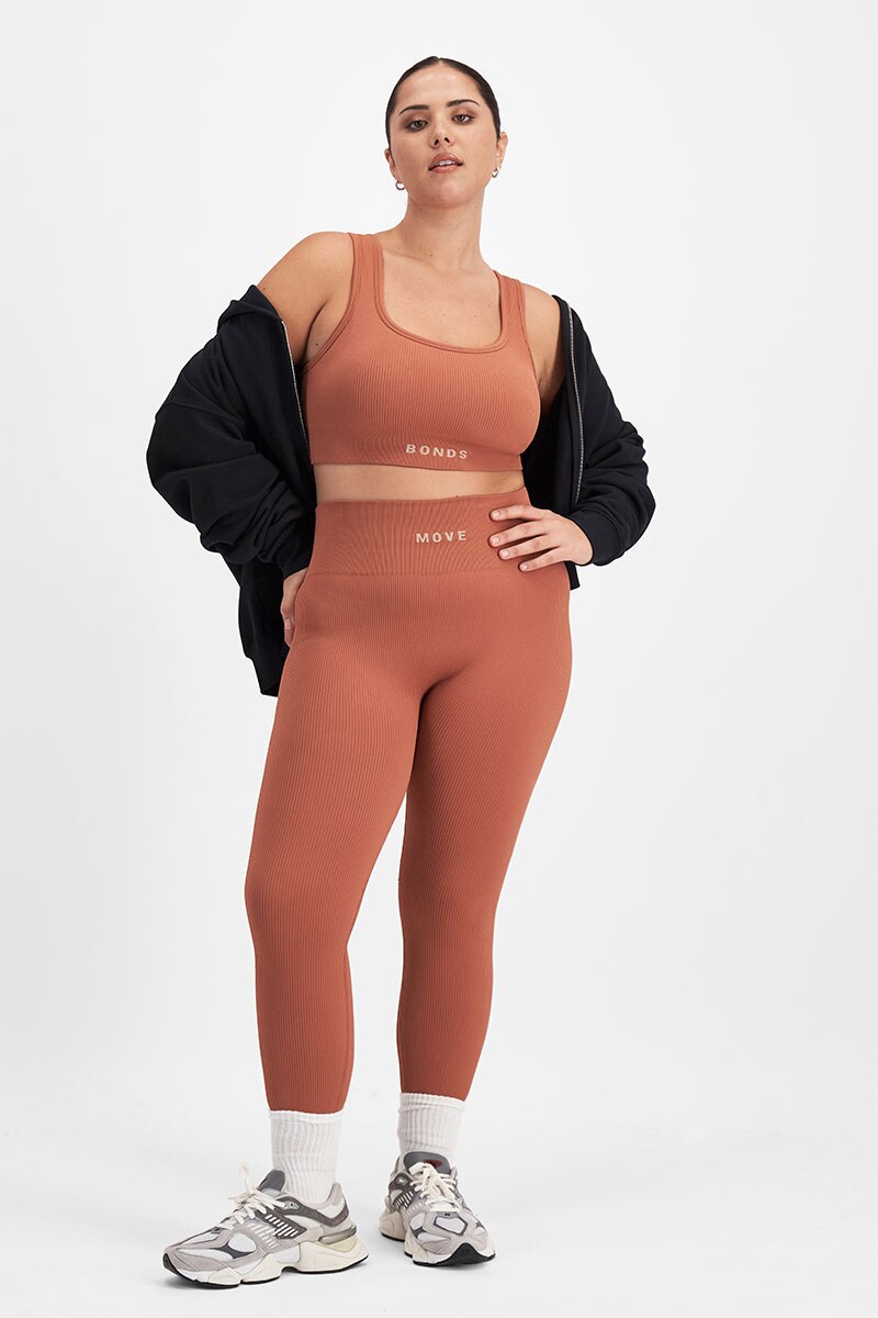 Bonds Move Rib Seamless Legging | Womens Leggings | CQXNI
