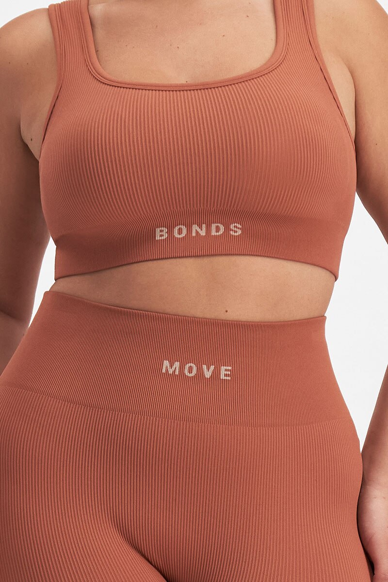 Bonds Move Rib Seamless Crop | Womens T-Shirt | CQXTI