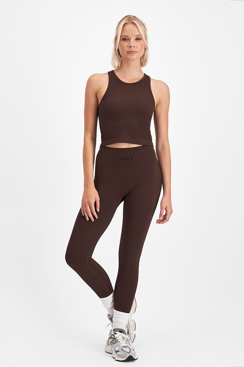 Bonds Move Rib Seamless Crop | Womens T-Shirt | CQXMI