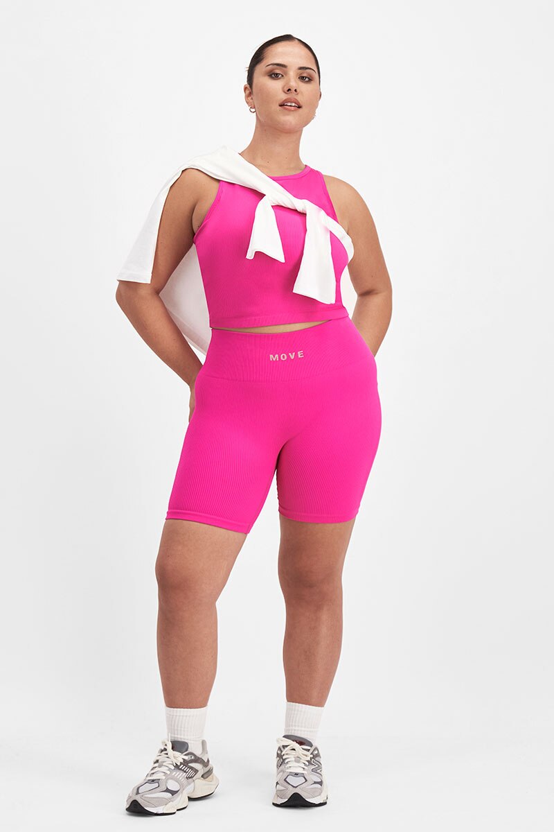 Bonds Move Rib Seamless Midi Short | Womens Shorts | CQUWI