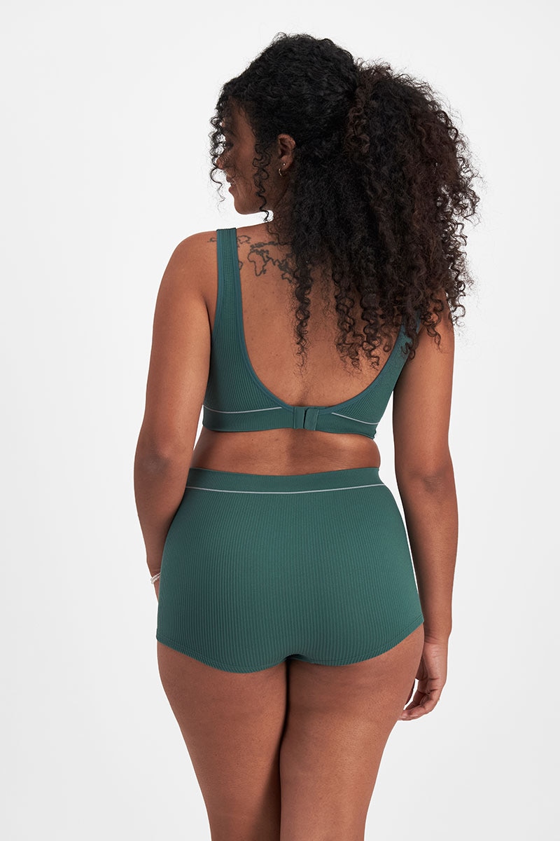 Bonds Retro Rib™ Seamless Deep V Crop | Womens Crop | WU8DA