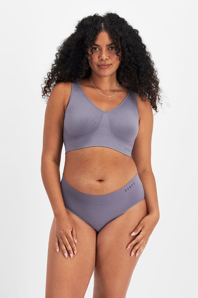 4x Bonds Womens Seamless Wireless Wire Free White Comfy Crop Top Bra 807172